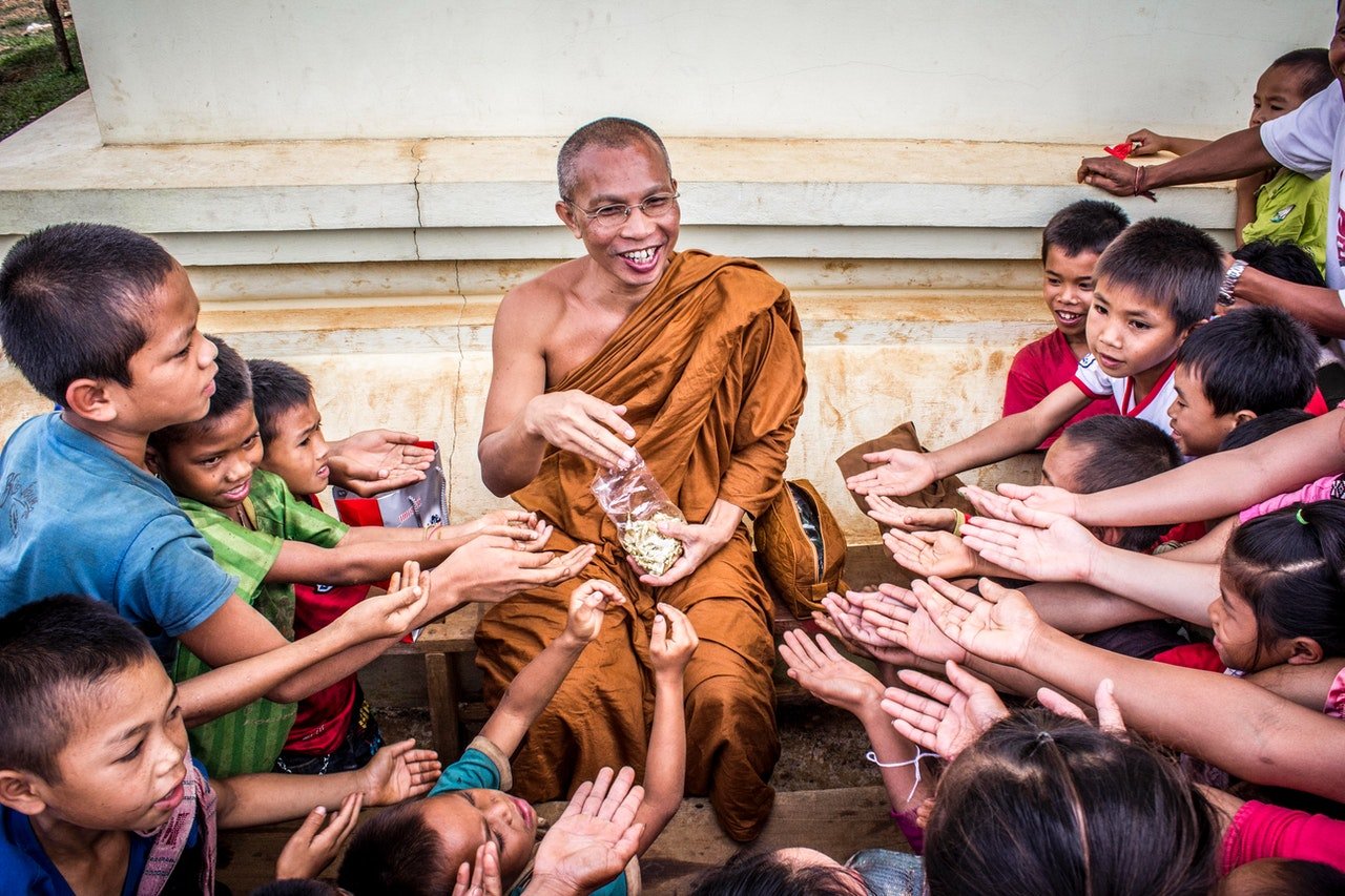 Happiness sharing with children